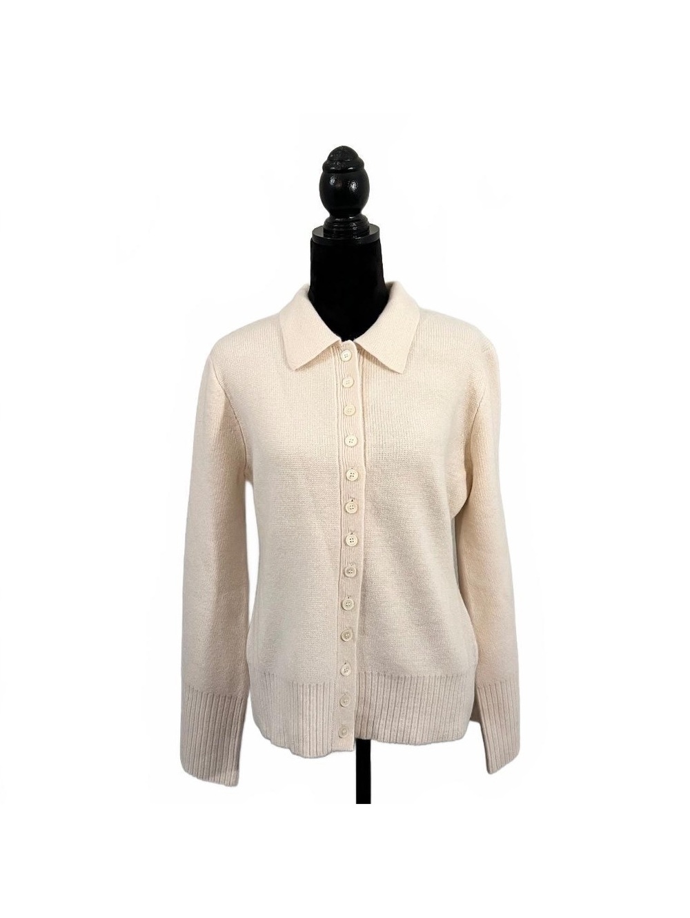 J.Crew Cream Lambswool Milano-stitch cinched-waist cardigan Cozy Soft Winter